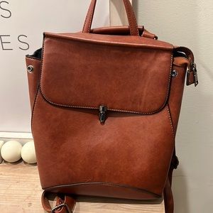 Leather backpack